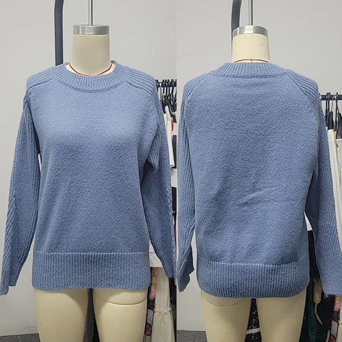 Milk Blue Bedford Cord Sweater