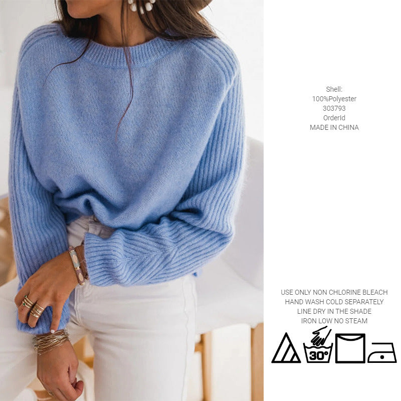 Milk Blue Bedford Cord Sweater