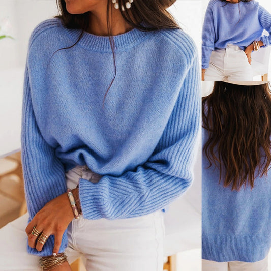 Milk Blue Bedford Cord Sweater