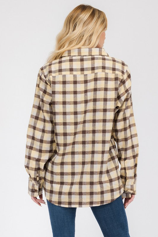 Boyfriend Long Sleeve Flannel Shirt