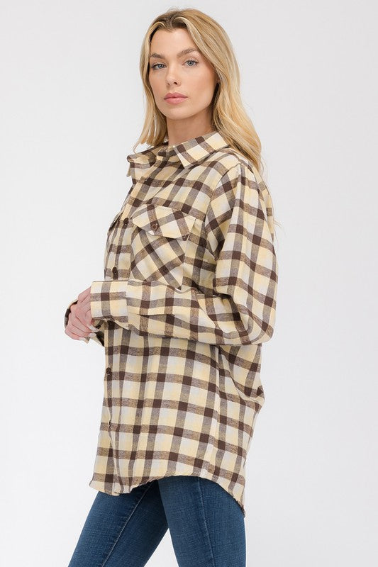 Boyfriend Long Sleeve Flannel Shirt