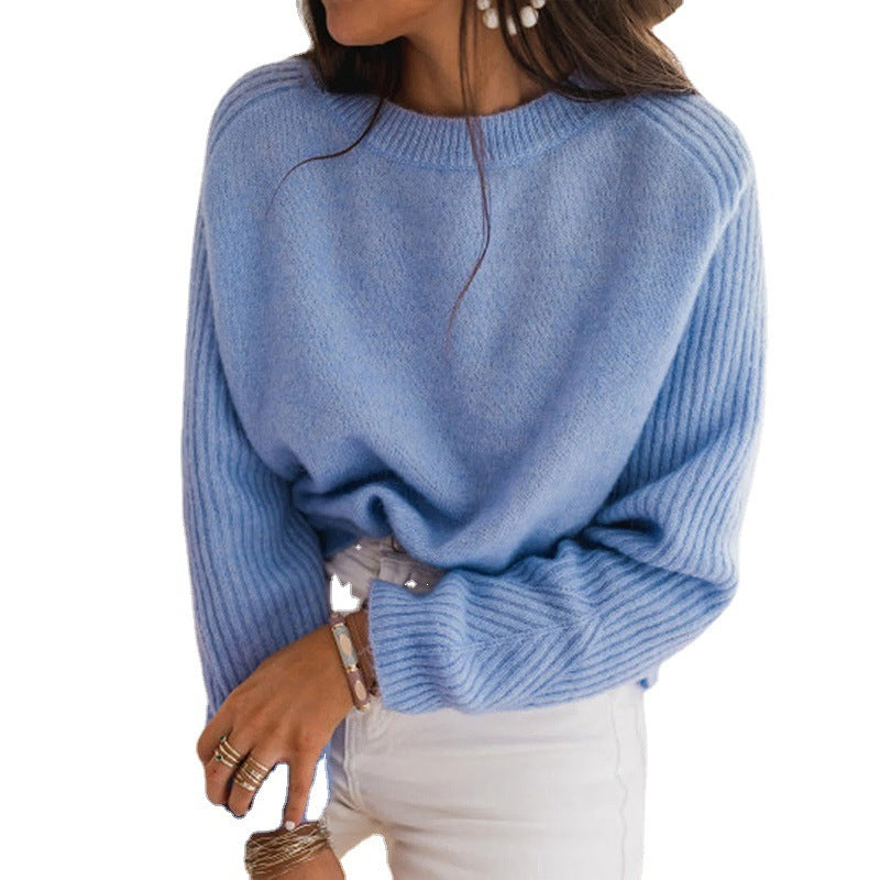 Milk Blue Bedford Cord Sweater