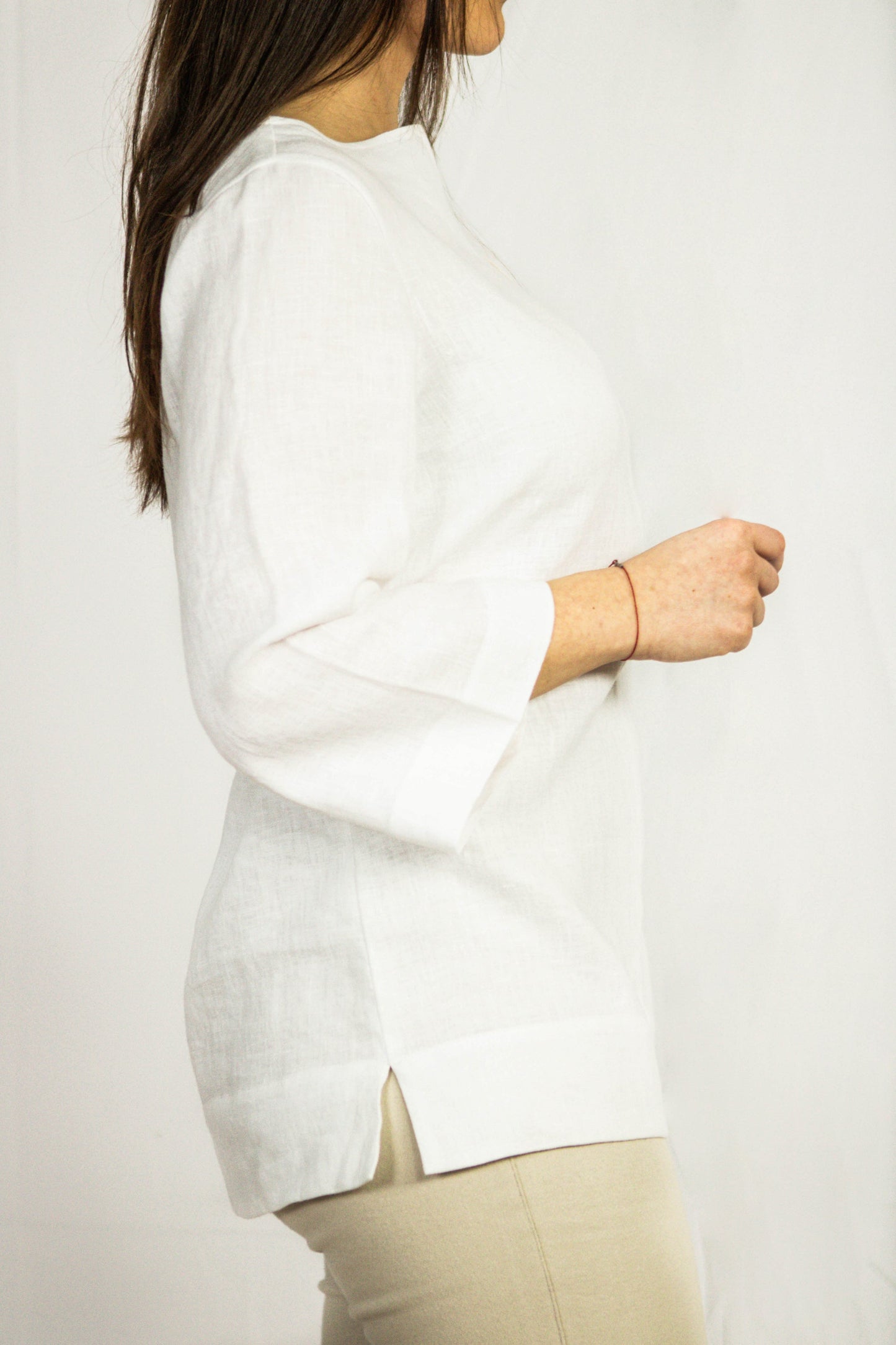 Dark Plum Linen Oversized Top