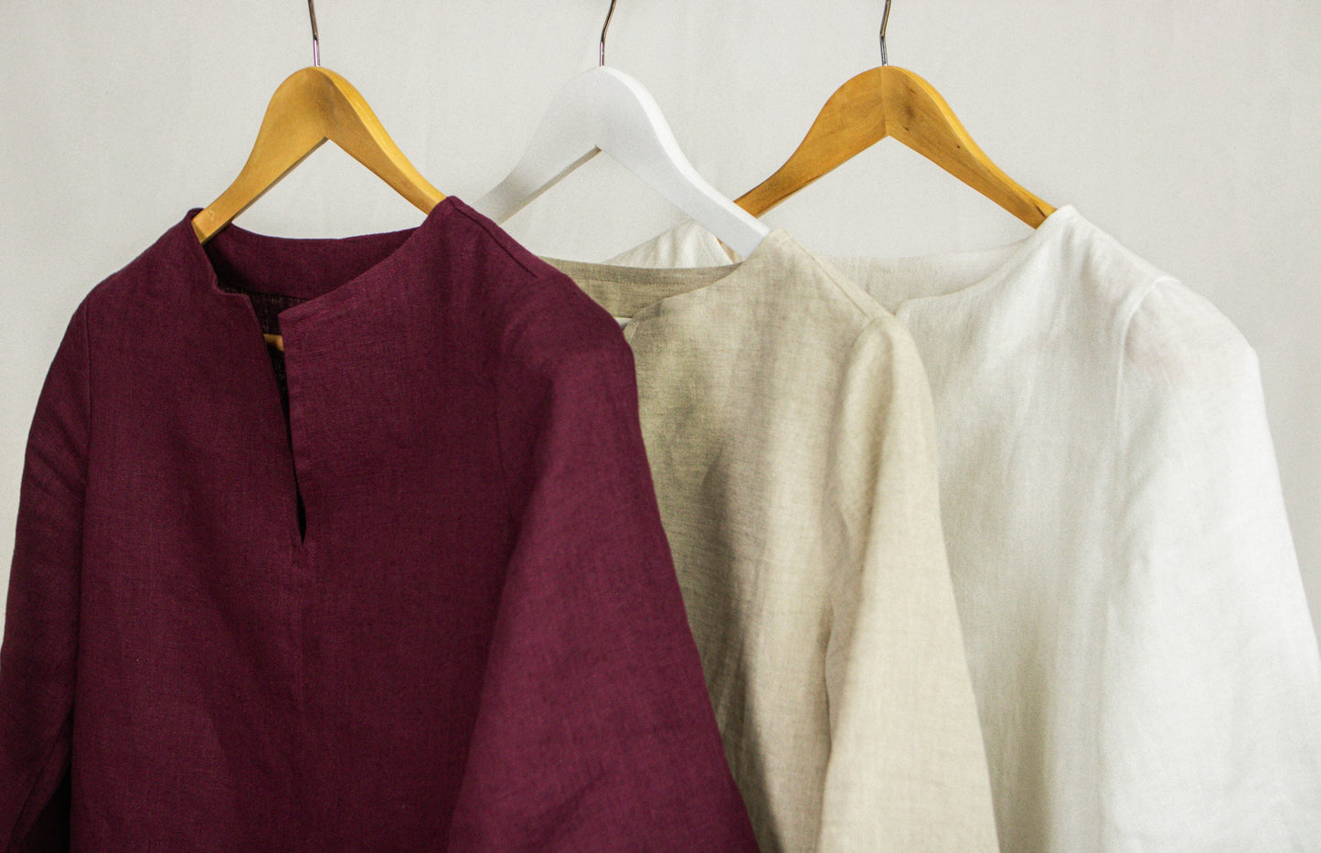 Dark Plum Linen Oversized Top