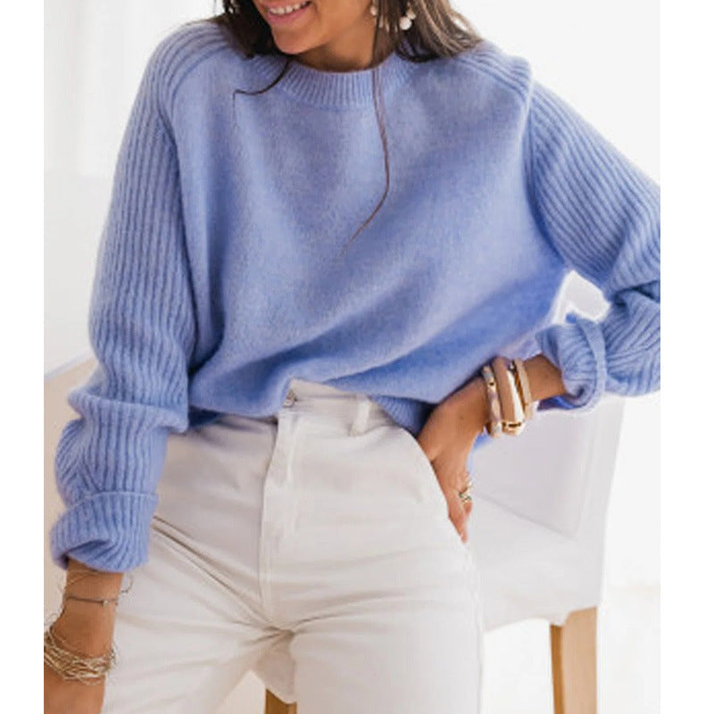 Milk Blue Bedford Cord Sweater