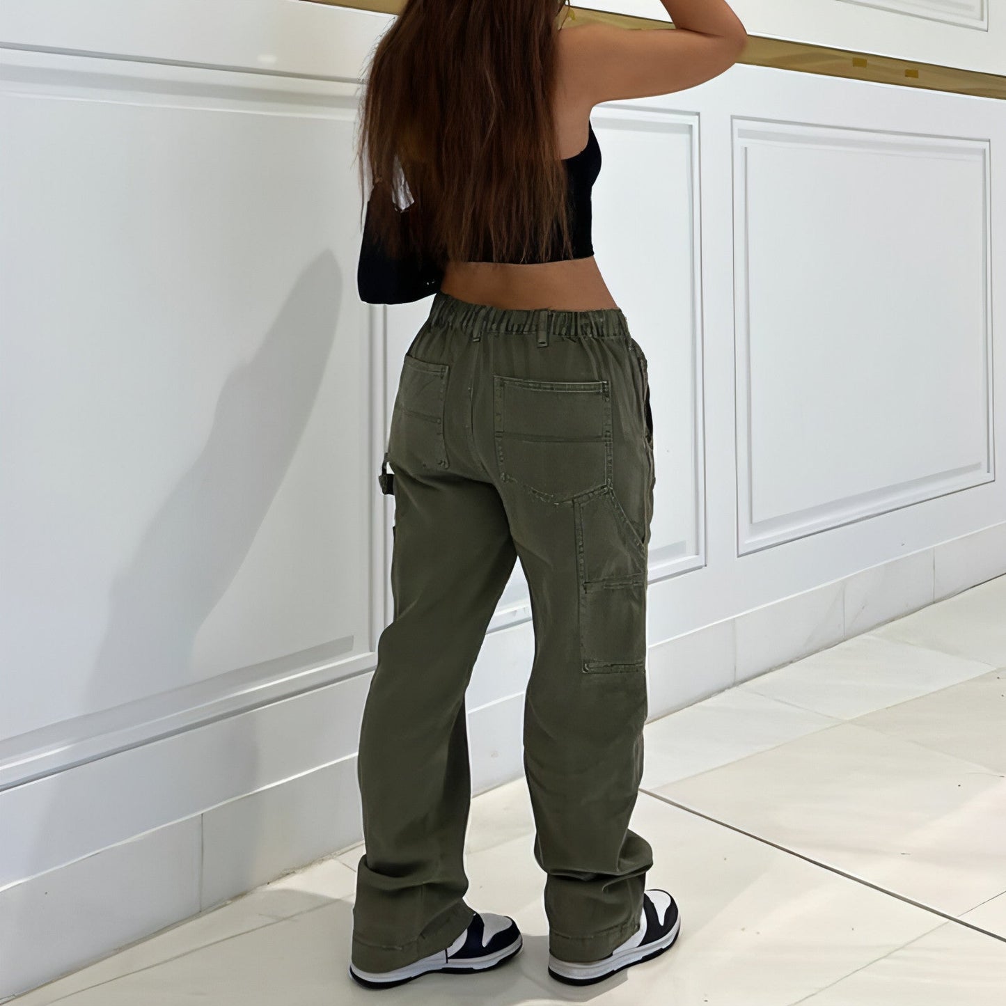 CargoMuse™ – High Waist Straight-Leg Utility Jeans
