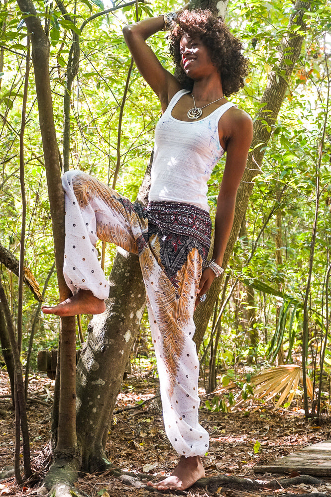 White Peacock Boho Pant