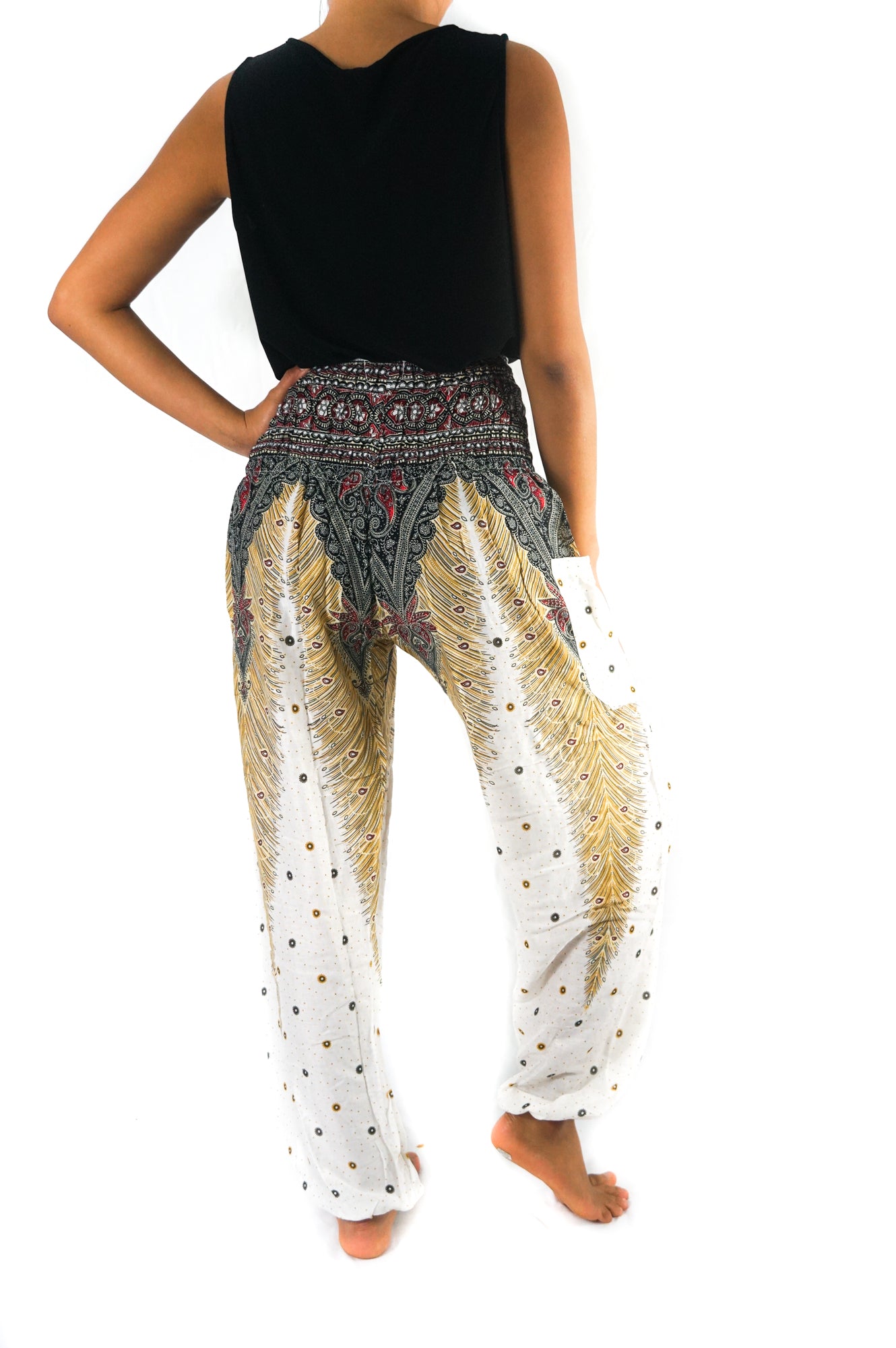 White Peacock Boho Pant