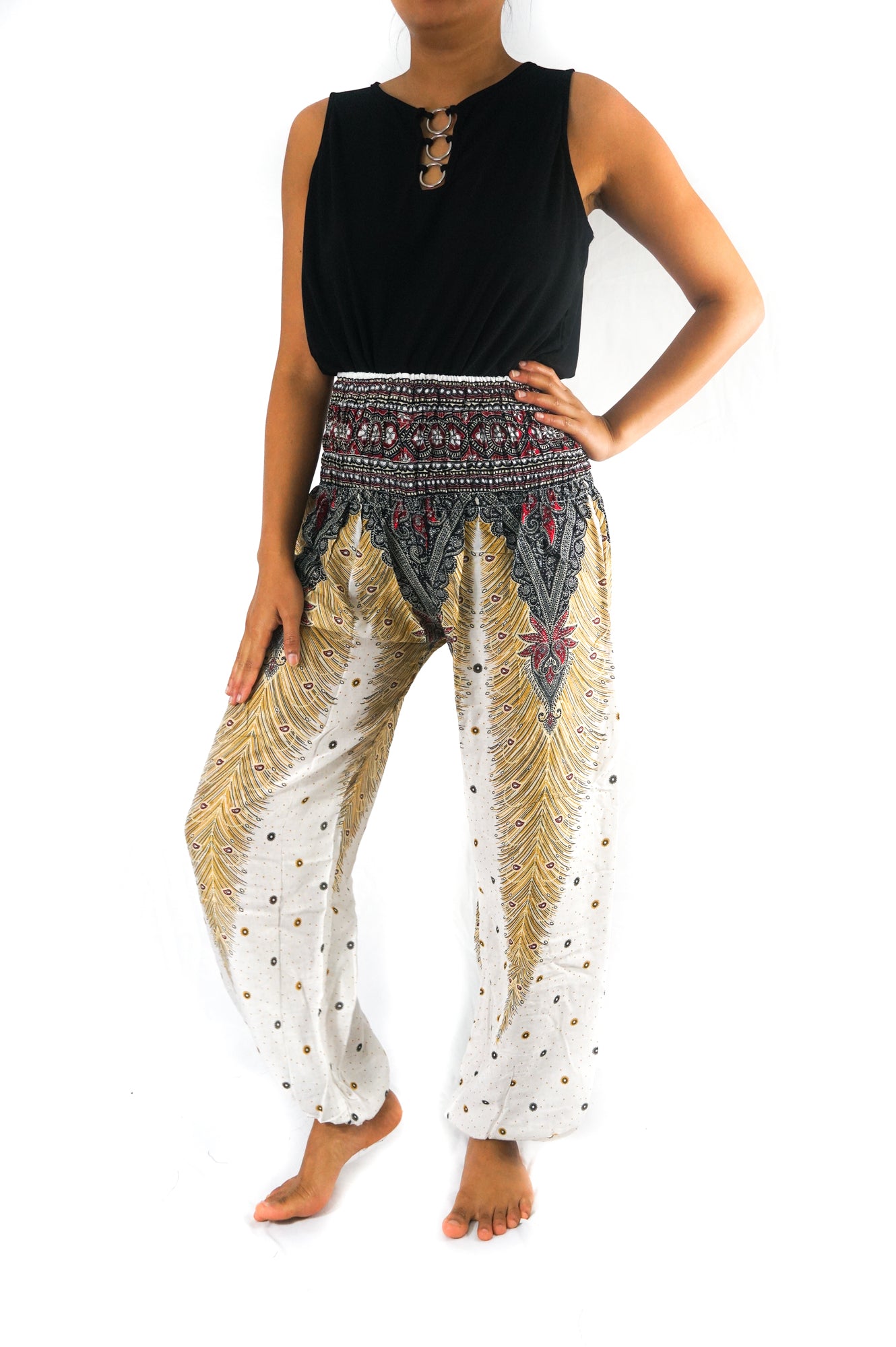 White Peacock Boho Pant