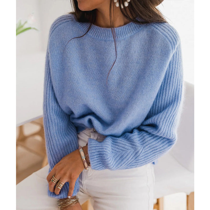 Milk Blue Bedford Cord Sweater